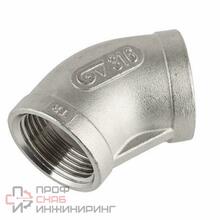 Угольник GENEBRE 0120 04, DN015 (1/2")  PN20, 45 град, корпус - AISI316 (CF8M)  ВР-ВР
