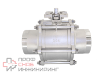 Кран шаровый приварной трехсоставной нержавеющий (3PC)  AISI304 DN 150 (6")  (CF8)  PN16