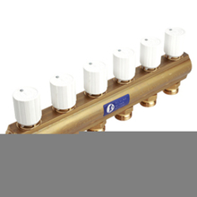 Коллектор Giacomini с термостатическими клапанами 1" x 18 /11