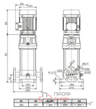 Многоступенчатый насос Wellmix CV 1- 8-0-HQCV (3х380В, 0.55кВт,IE3)