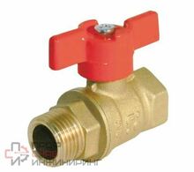 Кран шаровой БАЗ с полусгоном, рукоятка бабочка 3/4