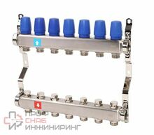 Коллектор из нержавеющей стали в сборе, без расходомеров (7 выходов) MVI