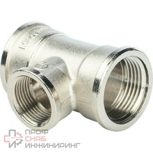 Тройник ВВ переходной никелированный 1X1/2X1 STOUT