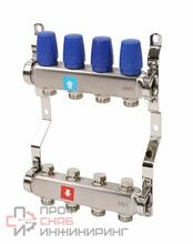 Коллектор из нержавеющей стали в сборе, без расходомеров (4 выхода) MVI