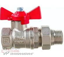 Кран шаровой Valfex для ВОДЫ 1/2" ВР/НР бабочка, амер, латунный VF.227.NB1.012.Bir