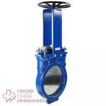 Задвижка шиберная DN.ru GVKN1331N-2W-Fb-S Ду300 Ру6 двусторонняя, межфланцевая, шпиндель - невыдвижной, корпус - чугун GGG40, шибер - нержавеющая сталь 304, уплотнение - NBR, управление - штурвал,