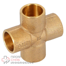 Крестовина, Viega, под пайку,красная бронза DN15 модель 94180