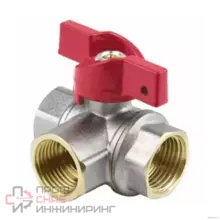 Кран шаровой Aquasfera латунь 1021 Euro нк Ду15 Ру40 м/м полн 3-ход баб 1021-01