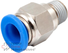 Прямой цанговый фитинг с резьбой Kipvalve KS-3/8-12