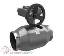 Кран шаровой LD КШЦПР Regula из стали 20 Ду250/200 Ру2,5МПа с редуктором