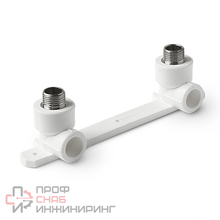 Угольник двойной Pro Aqua с креплением комбинированный НР 20-1/2