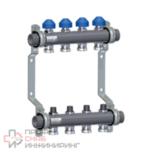 Коллектор Watts HKV 2010-VA 1"х3/4" 6 вых., c термостат. клапанами, сталь нерж., (компл)