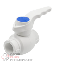 Кран шаровой ручка 20 белая Акватек