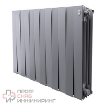 Радиатор биметаллический Royal Thermo PianoForte 500 Серебристый - 12 секц., Новый