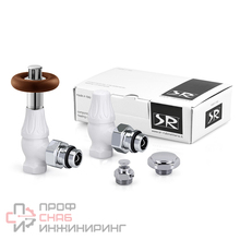 Комплект термостатический SR Rubinetterie серия Old Style 1/2" угловой цвет белый