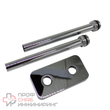 Комплект декоративных трубок SR Rubinetterie с резьбой (50 мм) 15х1/2х L150 хром