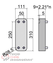 Пластинчатый теплообменник ТТ ТТ27C-20H