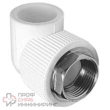 Угольник TEBO бел. PP-R комб. 32x1" ВР под ключ (10/40)