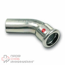 Отвод 45° Sanha 24000 DN35-35 пресс-труба сталь оцинкованная однораструбный