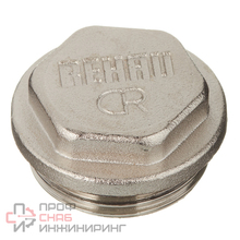 Заглушка 1", Rehau RAUTITAN, резьба, нар., латунь никелированная