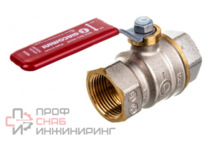 Кран шаровой, R910, DADO, 1 1/2", ВВ, ручка-рычаг красный, никелированный Giacomini