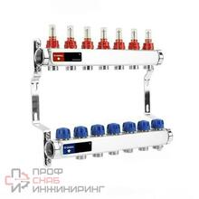 Группа коллекторная с расходомерами VARMEGA ВР 1" на 7 контуров 3/4" EK