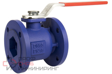 Кран шаровой полнопроходной Rushwork DN080, PN16, корпус - GJL-250 (GG25)  шар - AISI304, уплотнение шара - PTFE, Ф/Ф