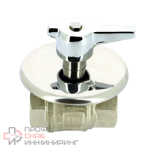 Кран шаровой ВВ 1' под штукатурку хромир. ручка
