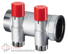 Балансировочный коллектор FAR 1" 4 отвода евроконус 1/2"