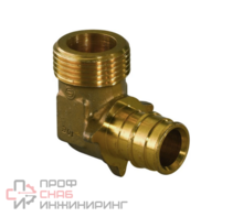 Угольник PE-X латунь радиальный Дн25х3/4" НР Q&E Uponor