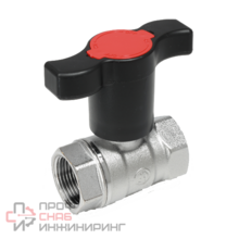 Кран шаровой латунь хромированная Ду25 Ру35 м/м Т-рук Giacomini