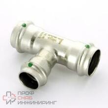 Тройник Sanpress Inox с SC-Contur, нержав.сталь, 28x18x28 мм Viega