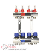 Коллекторные группы из латуни с расходомерами и регулирующими клапанами Varmega VM15404