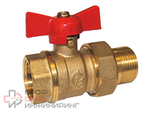 Кран шаровой латунный 3/4 с удлинителем г/ш Галлоп 232 бабочка латунь