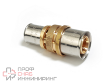 Муфта МП PE-X пресс латунь Дн32х20 переходная Giacomini