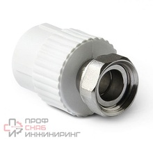 Муфта Политэк PPRC с накидной гайкой 20х3/4"