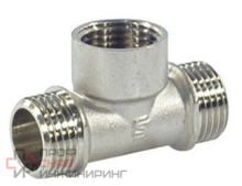 Тройник SantechSystems латунь/никель Ду 20 НР/ВР/НР