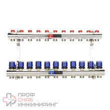 Коллекторные группы из латуни с регулирующими и балансировочными клапанами Varmega VM15811