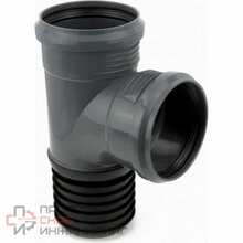 Тройник РосТурПласт PP-H серый безнапорный Дн110х110х87гр восстановитель раструба