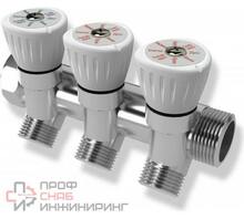 Коллектор Royal Thermo с регулировочными вентилями 3/4х1/2, 3 выхода