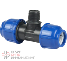 Тройник компрессионный полипропилен РОСТУРПЛАСТ D50х1 1/2" HP