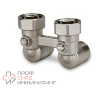 Узел угловой нижнего подключения usystems G3/4'НР, Smart Radi, евроконус