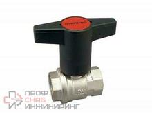 Кран шаровой, Optibal Oventrop DN-20, 3/4", ВВ, PN, бар-16, ручка-пластмассовая, удлинённая антрацит