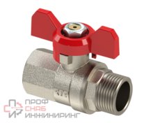 Кран шаровой латунный 3/4" вн/нар PN40 ручка бабочка РостурПласт