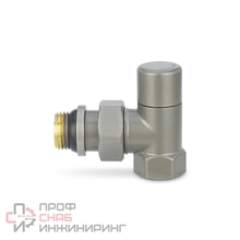 Запорный радиаторный клапан Varmega, 1/2", угловой, серый