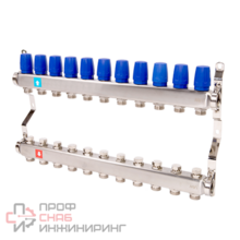 Коллектор MVI из нерж. стали без расходомеров, 12 выходов