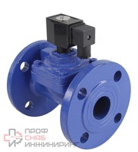 Клапан электромагнитный DN.ru VS610-EF-NC-220VAC Ду40 Ру10, соленоидный двухходовой, корпус - чугун, уплотнение - EPDM, фланцевый, нормально-закрытый, пилотный, катушка - 220В DAR