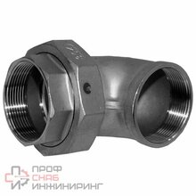 Американка угловая вр/вр нержавеющая Newkey, AISI304 DN40 (1_1/2")  (CF8)  PTFE, PN16