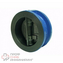 Клапан обратный двустворчатый GENEBRE 2401 20 DN300 PN16, корпус - GJL-250 (GG25)  пластины - AISI316 (CF8М)  уплотнение - NBR, М/Ф