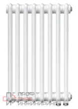 Трубчатый радиатор ТЕПЛОФОРТ трехтрубный, габаритная высота секции 575 мм (межосевое расстояние 500мм)  14 секций, нижнее подключение ½”, термовставка, цвет белый глянец